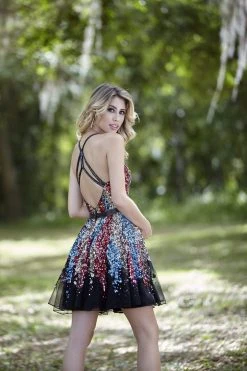 Primavera Couture - 3338 Sequined Scoop Neck A-line Dress 7 Primavera Couture - 3338 Sequined Scoop Neck A-line Dress