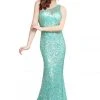 Primavera Couture - 9703 Sequin Studded One-Shoulder Gown 2 Primavera Couture - 9703 Sequin Studded One-Shoulder Gown
