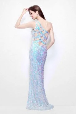 Primavera Couture - 9703 Sequin Studded One-Shoulder Gown 15 Primavera Couture - 9703 Sequin Studded One-Shoulder Gown