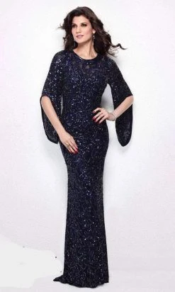 Formal Gowns Primavera Couture - 9713 Sequin Flared Sleeve Long Sheath Formal Gown - 1 Pc White In Size 22 Available 21 Formal Gowns Primavera Couture - 9713 Sequin Flared Sleeve Long Sheath Formal Gown - 1 Pc White In Size 22 Available