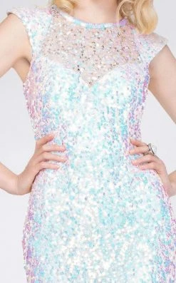 Primavera Couture - 9859 Sheer Illusion Sequined Evening Gown 15 Primavera Couture - 9859 Sheer Illusion Sequined Evening Gown