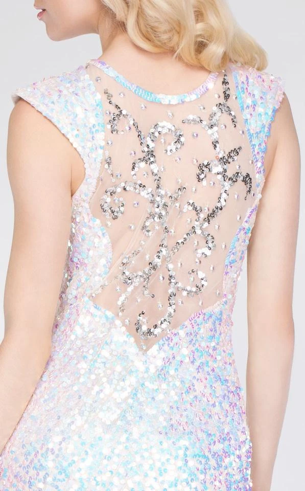 Primavera Couture - 9859 Sheer Illusion Sequined Evening Gown 6 Primavera Couture - 9859 Sheer Illusion Sequined Evening Gown