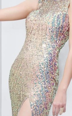 Primavera Couture - 9859 Sheer Illusion Sequined Evening Gown 21 Primavera Couture - 9859 Sheer Illusion Sequined Evening Gown
