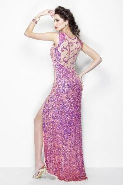 Primavera Couture - 9859 Sheer Illusion Sequined Evening Gown 23 Primavera Couture - 9859 Sheer Illusion Sequined Evening Gown
