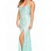 Formal Gowns Primavera Couture - 9873 Stunning Sequin Studded Sheath Gown 2 Formal Gowns Primavera Couture - 9873 Stunning Sequin Studded Sheath Gown