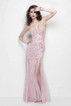 Formal Gowns Primavera Couture - 9873 Stunning Sequin Studded Sheath Gown 20 Formal Gowns Primavera Couture - 9873 Stunning Sequin Studded Sheath Gown