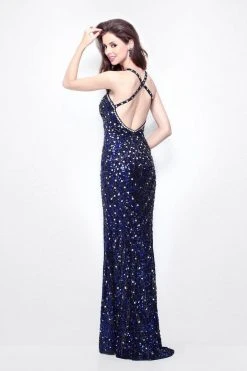 Formal Gowns Primavera Couture - 9976 Glittering Haltered Evening Gown 13 Formal Gowns Primavera Couture - 9976 Glittering Haltered Evening Gown