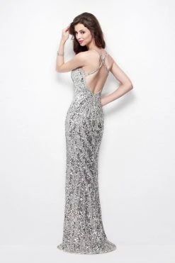 Formal Gowns Primavera Couture - 9976 Glittering Haltered Evening Gown 15 Formal Gowns Primavera Couture - 9976 Glittering Haltered Evening Gown
