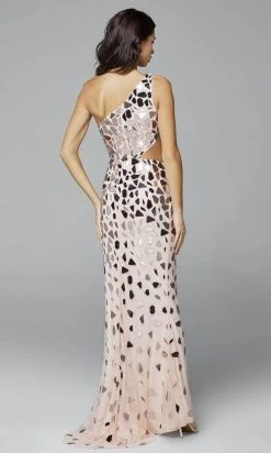 Primavera Couture - Asymmetric Sheath Prom Dress 3623 - 1 Pc Rose Gold In Size 4 Available Formal Gowns