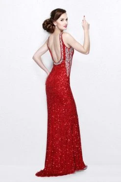 Formal Gowns Primavera Couture - Halter Neckline Sequined Evening Gown 1718 13 Formal Gowns Primavera Couture - Halter Neckline Sequined Evening Gown 1718