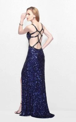 Primavera Couture - Magnificently Embellished Sweetheart Cutout Sheath Gown 1853