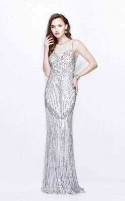 Formal Gowns Primavera Couture - Multi-Color Sequined Sleeveless Long Dress 1872
