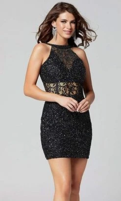 Primavera Couture - Sequined Halter Cowl Back Dress 3311 - 1 Pc Black In Size 16 Available Cocktail Dresses 7 Primavera Couture - Sequined Halter Cowl Back Dress 3311 - 1 Pc Black In Size 16 Available Cocktail Dresses