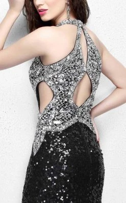 Primavera Couture - Sequined Halter Long Gown With Slit 1842 Formal Gowns 17 Primavera Couture - Sequined Halter Long Gown With Slit 1842 Formal Gowns