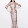 Primavera Couture - Sequined Jewel Sheath Dress 1258 1 Primavera Couture - Sequined Jewel Sheath Dress 1258