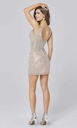 Primavera Couture - Sleeveless Beaded Midriff Fitted Mini Dress 3514SC Cocktail Dresses 8 Primavera Couture - Sleeveless Beaded Midriff Fitted Mini Dress 3514SC Cocktail Dresses