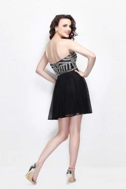 Primavera Couture - Strapless Crystal Beaded Sweetheart Short Party Dress 1619 Cocktail Dresses