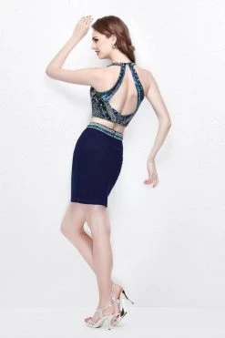 Primavera Couture - Two-Piece Embellished Halter Neck Cocktail Dress 1700 Cocktail Dresses 7 Primavera Couture - Two-Piece Embellished Halter Neck Cocktail Dress 1700 Cocktail Dresses