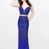 Primavera Couture - Two Piece Sequined Sweetheart Long Sheath Gown 1595
