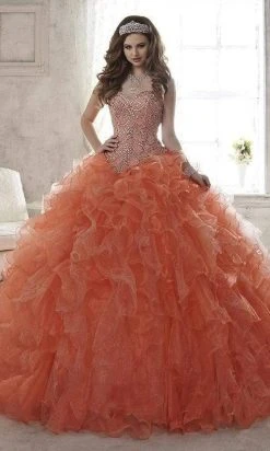 Quinceanera Collection - 26805 Strapless Beaded Ballgown With Train Plus Size Dresses