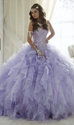 Quinceanera Collection - 26805 Strapless Beaded Ballgown With Train Plus Size Dresses