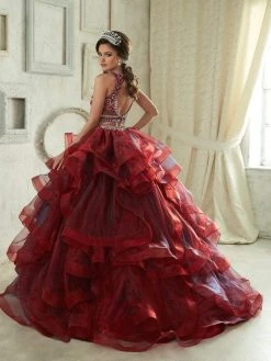 Quinceanera Collection - 26841 Three Piece Beaded Ruffled Ballgown