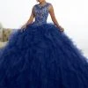 Quinceanera Collection - 26883 Embroidered Ruffled Ballgown