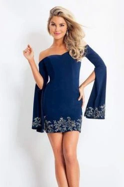 Rachel Allan - 4681 Off-Shoulder Bell Sleeves Dress 7 Rachel Allan - 4681 Off-Shoulder Bell Sleeves Dress