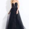 Rachel Allan - 6004 Strapless Tulle Overlay Mermaid Gown Formal Gowns