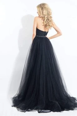 Rachel Allan - 6004 Strapless Tulle Overlay Mermaid Gown Formal Gowns