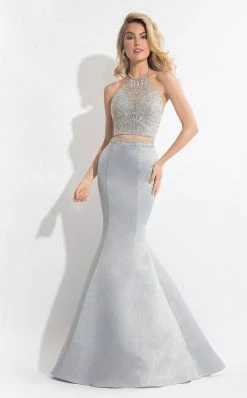 Rachel Allan - 6013 Embellished Halter Mermaid Dress Formal Gowns