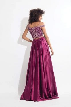 Rachel Allan - 6020 Beaded V-neck A-line Dress 13 Rachel Allan - 6020 Beaded V-neck A-line Dress