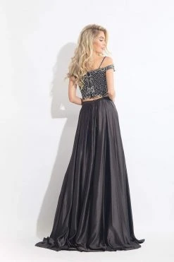 Rachel Allan - 6020 Beaded V-neck A-line Dress 9 Rachel Allan - 6020 Beaded V-neck A-line Dress