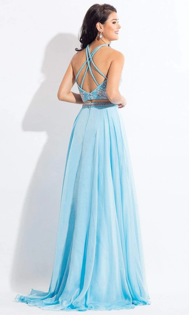 Rachel Allan - 6063 Beaded Halter A-line Dress Formal Gowns 4 Rachel Allan - 6063 Beaded Halter A-line Dress Formal Gowns