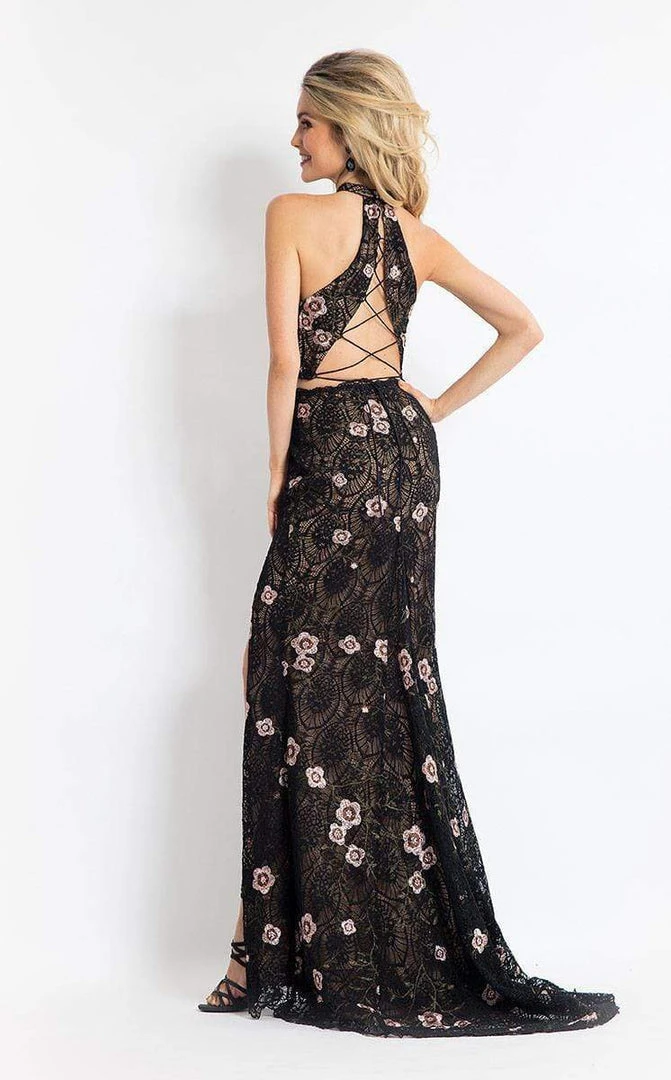 Rachel Allan - 6091 Two Piece Floral Appliqued Dress 6 Rachel Allan - 6091 Two Piece Floral Appliqued Dress