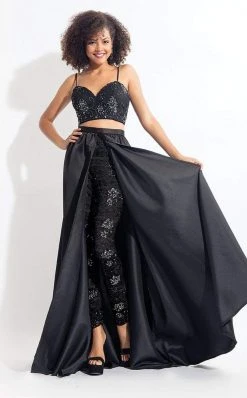 Rachel Allan - 6104 Embellished Sweetheart Jumpsuit Formal Gowns
