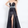 Formal Gowns Rachel Allan - 6115 Plunging Sweetheart Appliqued Overlay Gown 2 Formal Gowns Rachel Allan - 6115 Plunging Sweetheart Appliqued Overlay Gown