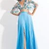 Rachel Allan - 6157 Floral Beaded Kimono Two-Piece Gown Formal Gowns 1 Rachel Allan - 6157 Floral Beaded Kimono Two-Piece Gown Formal Gowns