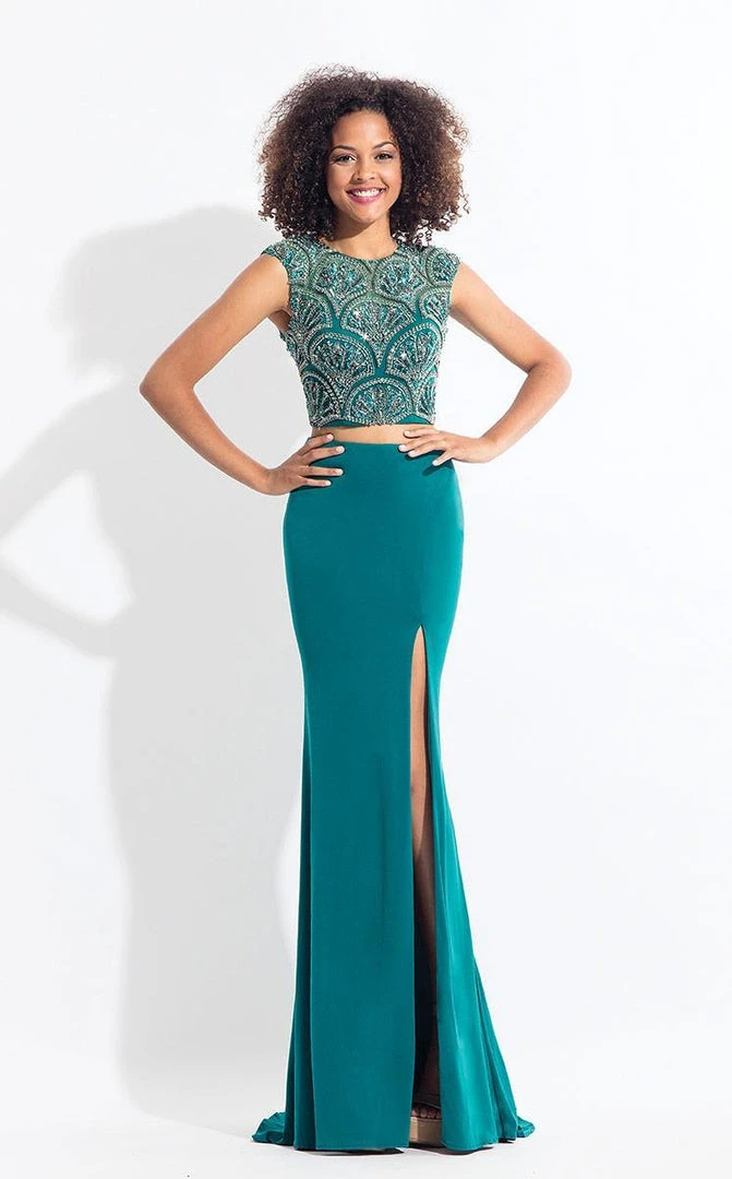 Rachel Allan - 6165 Two Piece Beaded Cap Sleeves Gown 3 Rachel Allan - 6165 Two Piece Beaded Cap Sleeves Gown