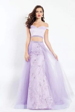 Formal Gowns Rachel Allan - 6198 Two-Piece Floral Embroidered Gown 10 Formal Gowns Rachel Allan - 6198 Two-Piece Floral Embroidered Gown