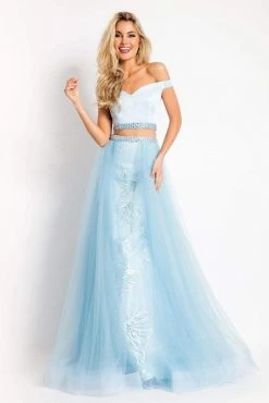 Formal Gowns Rachel Allan - 6198 Two-Piece Floral Embroidered Gown 12 Formal Gowns Rachel Allan - 6198 Two-Piece Floral Embroidered Gown