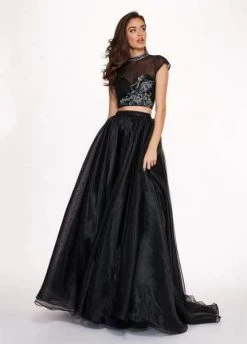 Formal Gowns Rachel Allan - 6403 Two Piece Floral Beaded A-line Dress