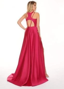 Rachel Allan - 6405 Halter Neck And Shorts With Overlay Prom Dress