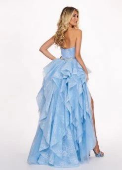Formal Gowns Rachel Allan - 6406 2-Piece Style Lace And Tulle High-Low Gown