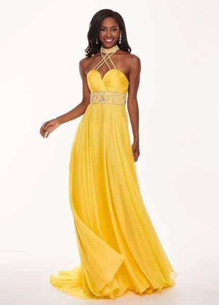 Rachel Allan - 6421 Rhinestone Ornate Collared Sweetheart Chiffon Gown 12 Rachel Allan - 6421 Rhinestone Ornate Collared Sweetheart Chiffon Gown