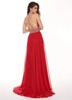 Rachel Allan - 6421 Rhinestone Ornate Collared Sweetheart Chiffon Gown 19 Rachel Allan - 6421 Rhinestone Ornate Collared Sweetheart Chiffon Gown