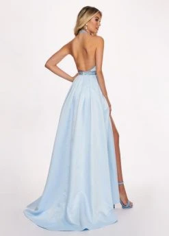 Rachel Allan - 6423 Inverted Halter Romper A-Line Gown