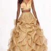 Rachel Allan - 6427 Two Piece Beaded Deep V-neck Tulle Ballgown Formal Gowns