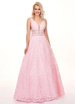 Rachel Allan - 6443 Sequined Embroidered Lace A-Line Gown 17 Rachel Allan - 6443 Sequined Embroidered Lace A-Line Gown