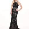 Rachel Allan - 6462 Crystal Embroidered Halter Mermaid Dress Formal Gowns 2 Rachel Allan - 6462 Crystal Embroidered Halter Mermaid Dress Formal Gowns